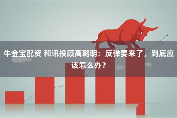 牛金宝配资 和讯投顾高璐明：反弹要来了，到底应该怎么办？